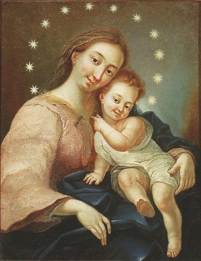 Madonna and Child by Fortunat Bergant